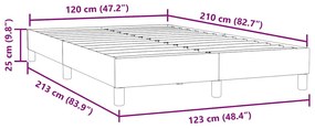 Box Cama de primavera sem Colchão Cinzento Claro 120x210 cm