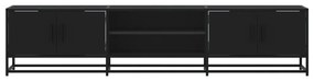 Móvel de TV 180x35x41 cm derivados de madeira preto