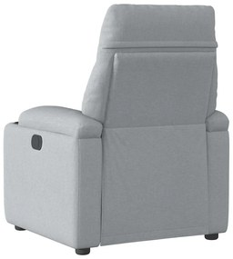 Poltrona reclinável tecido cinzento-claro