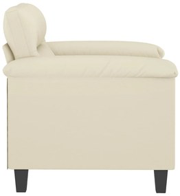 Poltrona 60 cm couro artificial creme