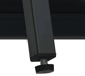 Aparador 70x35x70 cm vidro e aço preto