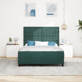 Cama vidaXL Verde Escuro 160x200 cm Veludo