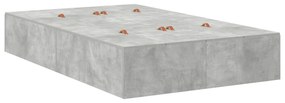 Estrado de cama com arrumação Cinza Concreto 120x200 cm