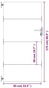 Portão de jardim 85x175 cm aço corten