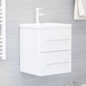 Armário p/ lavatório 41x38,5x48cm contraplacado branco brilhante