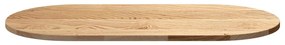 Tampo de mesa 100x50x2 cm madeira de carvalho maciça oval