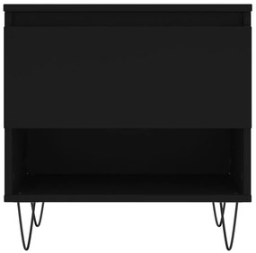 Mesas de centro 2 pcs 50x46x50 cm derivados de madeira preto