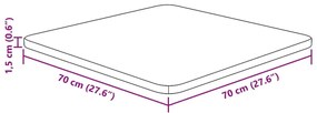 Tampo mesa quadrado 70x70x1,5cm carvalho tratado castanho-claro