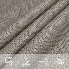 Para-sol estilo vela triangular 160g/m² 5x5x6m PEAD cinza-claro