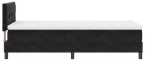 Cama Box Spring com Colchão vidaXL Preta 90x200 cm Veludo