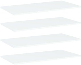 Prateleiras para estante 4 pcs 80x40x1,5cm contraplacado branco