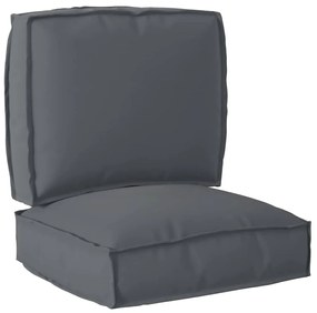 vidaXL Conjunto de Almofadas de Palete de 2 Peças Antracite Tecido Oxford