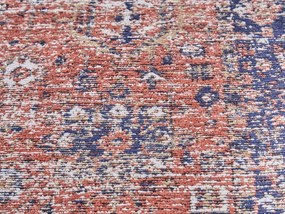 Tapete em algodão Vermelho e azul 200 x 300 cm KURIN Beliani