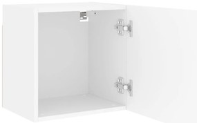 Móveis parede p/ TV 2pcs 40,5x30x40 cm derivados madeira branco