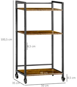 Estante Móvel Clein - Design Industrial