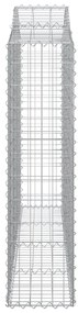 Cestos gabião arqueados 8pcs 200x30x120/140cm ferro galvanizado