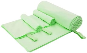 vidaXL Conjunto de Toalhas Esportivas 3 pcs Verde