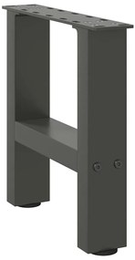 Pés para mesa de centro antracite 2 peças 30x(30-31) cm aço