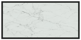 Mesa de centro 100x50x35 cm vidro temperado branco