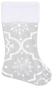 Saia de árvore de Natal luxuosa 150 cm com meia tecido branco