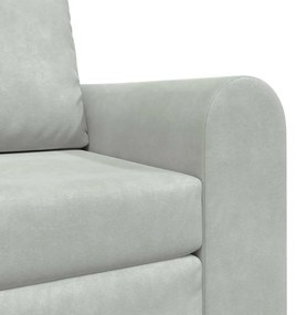 Sofá Cama 2-em-1 Cinza Claro 98x71x83 cm Veludo