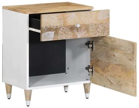 Mesa de cabeceira 50x33x60 cm madeira de mangueira maciça