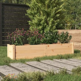 vidaXL Canteiro elevado de jardim 150x31x31 cm pinho maciço