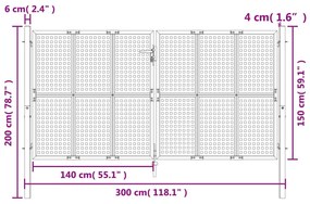 Portão de jardim 300x150 cm aço antracite