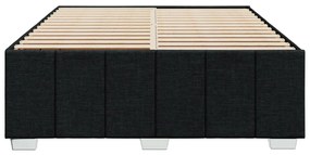 Estrutura de cama sem colchão 160x200 cm tecido preto