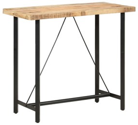 vidaXL Mesa de bar 120x58x107 cm madeira de mangueira áspera
