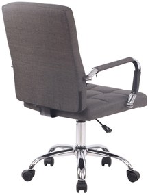Cadeira de escritório Deli PRO em tecido com estrutura cromada 59 x 91-101 x 63 cm Cinzento escuro