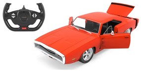 Carro telecomandado Dodge Charger R/T 1970 1:16 2,4GHz portas manuais vermelho