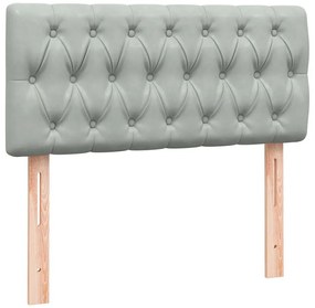 Cama com molas/colchão cinzento-claro 80x210 cm veludo