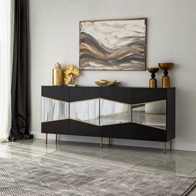 Console Nice – Preto Fumado – 180x80x40 cm