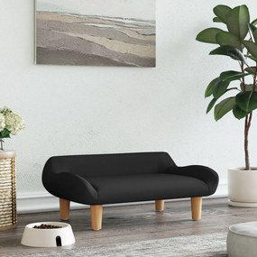 vidaXL Cama para cães 70x40x24 cm tecido preto