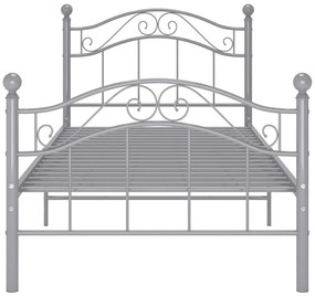 Estrutura de cama 90x200 cm metal cinzento