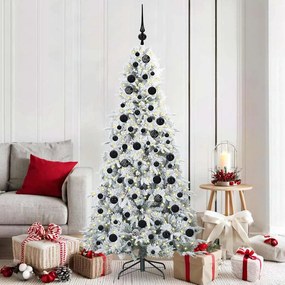 vidaXL Árvore de Natal Articulada Artificial Branco 180 cm PE e PVC