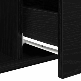 Mesa de Centro vidaXL Preto Carvalho 90x50x36,5 cm Madeira Revestida