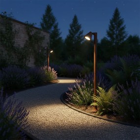 Candeeiro de exterior moderno castanho ferrugem 100 cm IP44 ajustável - Ciara