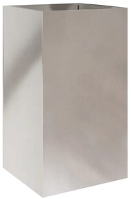 Vaso/floreira 42x38x75 cm aço inoxidável prateado