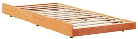 Estrutura de Cama Castanho Encerado Madeira Maciça 80 x 200 cm