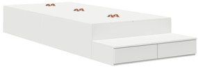 Cama de Armazenamento Branca 80x200 cm
