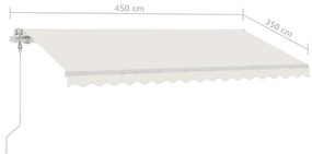 Toldo automático independente 450x350 cm cor creme