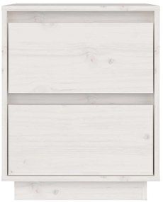 Mesas de cabeceira 2 pcs 40x35x50 cm pinho maciço branco