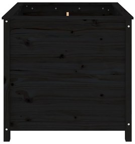 Vaso/floreira de jardim 82,5x82,5x78 cm pinho maciço preto