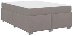 vidaXL Estrutura da Cama Cinzento-acastanhado 140 x 200 cm tecido