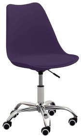 vidaXL Cadeira de escritório couro artificial roxo