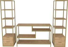Unidade de TV Robbins – Dourado – 198 cm x 39 cm x 160 cm