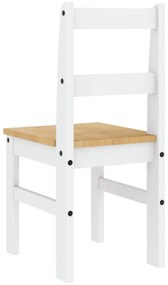 Cadeiras de jantar 2 pcs Panama 40x46x90 cm pinho maciço branco
