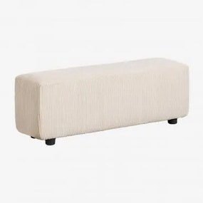 Braço Baixo 113x30 Cm Para Sofá Modular Bruna Linho Veludo Bege Linho - Sklum
